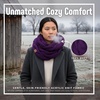 image:imageFunky Junque Infinity Scarf for Women  Oversized Chunky Winter Scarf Colorful Fall Scarves Soft Sweater Wrap Cozy StyleDark Purple