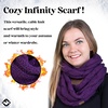 image:imageFunky Junque Infinity Scarf for Women  Oversized Chunky Winter Scarf Colorful Fall Scarves Soft Sweater Wrap Cozy StyleDark Purple
