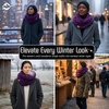 image:imageFunky Junque Infinity Scarf for Women  Oversized Chunky Winter Scarf Colorful Fall Scarves Soft Sweater Wrap Cozy StyleDark Purple