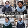image:imageFunky Junque Infinity Scarf for Women  Oversized Chunky Winter Scarf Colorful Fall Scarves Soft Sweater Wrap Cozy StyleDenim