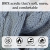 image:imageFunky Junque Infinity Scarf for Women  Oversized Chunky Winter Scarf Colorful Fall Scarves Soft Sweater Wrap Cozy StyleDove Grey