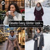 image:imageFunky Junque Infinity Scarf for Women  Oversized Chunky Winter Scarf Colorful Fall Scarves Soft Sweater Wrap Cozy StyleDove Grey