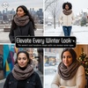 image:imageFunky Junque Infinity Scarf for Women  Oversized Chunky Winter Scarf Colorful Fall Scarves Soft Sweater Wrap Cozy StyleEarth Grey