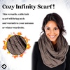 image:imageFunky Junque Infinity Scarf for Women  Oversized Chunky Winter Scarf Colorful Fall Scarves Soft Sweater Wrap Cozy StyleEarth Grey