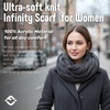 image:imageFunky Junque Infinity Scarf for Women  Oversized Chunky Winter Scarf Colorful Fall Scarves Soft Sweater Wrap Cozy StyleGrey Metallic