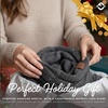 image:imageFunky Junque Infinity Scarf for Women  Oversized Chunky Winter Scarf Colorful Fall Scarves Soft Sweater Wrap Cozy StyleGrey Metallic
