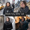 image:imageFunky Junque Infinity Scarf for Women  Oversized Chunky Winter Scarf Colorful Fall Scarves Soft Sweater Wrap Cozy StyleGrey Metallic
