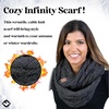 image:imageFunky Junque Infinity Scarf for Women  Oversized Chunky Winter Scarf Colorful Fall Scarves Soft Sweater Wrap Cozy StyleGrey Metallic