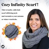 image:imageFunky Junque Infinity Scarf for Women  Oversized Chunky Winter Scarf Colorful Fall Scarves Soft Sweater Wrap Cozy StyleHeather Grey