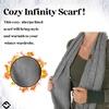 image:imageFunky Junque Infinity Scarf for Women  Oversized Chunky Winter Scarf Colorful Fall Scarves Soft Sweater Wrap Cozy StyleHeather Grey Lined