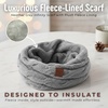 image:imageFunky Junque Infinity Scarf for Women  Oversized Chunky Winter Scarf Colorful Fall Scarves Soft Sweater Wrap Cozy StyleHeather Grey Lined