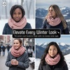 image:imageFunky Junque Infinity Scarf for Women  Oversized Chunky Winter Scarf Colorful Fall Scarves Soft Sweater Wrap Cozy StyleIndi Pink