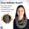 image:imageFunky Junque Infinity Scarf for Women  Oversized Chunky Winter Scarf Colorful Fall Scarves Soft Sweater Wrap Cozy StyleMelange Grey