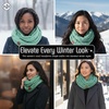 image:imageFunky Junque Infinity Scarf for Women  Oversized Chunky Winter Scarf Colorful Fall Scarves Soft Sweater Wrap Cozy StyleMint