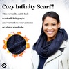 image:imageFunky Junque Infinity Scarf for Women  Oversized Chunky Winter Scarf Colorful Fall Scarves Soft Sweater Wrap Cozy StyleNavy