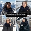 image:imageFunky Junque Infinity Scarf for Women  Oversized Chunky Winter Scarf Colorful Fall Scarves Soft Sweater Wrap Cozy StyleNavy