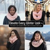 image:imageFunky Junque Infinity Scarf for Women  Oversized Chunky Winter Scarf Colorful Fall Scarves Soft Sweater Wrap Cozy StylePale Pink