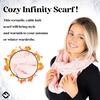 image:imageFunky Junque Infinity Scarf for Women  Oversized Chunky Winter Scarf Colorful Fall Scarves Soft Sweater Wrap Cozy StylePale Pink
