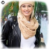 image:imageFunky Junque Infinity Scarf for Women  Oversized Chunky Winter Scarf Colorful Fall Scarves Soft Sweater Wrap Cozy StylePeanut