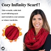 image:imageFunky Junque Infinity Scarf for Women  Oversized Chunky Winter Scarf Colorful Fall Scarves Soft Sweater Wrap Cozy StyleRed