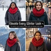 image:imageFunky Junque Infinity Scarf for Women  Oversized Chunky Winter Scarf Colorful Fall Scarves Soft Sweater Wrap Cozy StyleRed