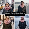 image:imageFunky Junque Infinity Scarf for Women  Oversized Chunky Winter Scarf Colorful Fall Scarves Soft Sweater Wrap Cozy StyleRose Lined