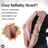 image:imageFunky Junque Infinity Scarf for Women  Oversized Chunky Winter Scarf Colorful Fall Scarves Soft Sweater Wrap Cozy StyleRose Lined