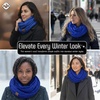 image:imageFunky Junque Infinity Scarf for Women  Oversized Chunky Winter Scarf Colorful Fall Scarves Soft Sweater Wrap Cozy StyleRoyal Blue