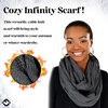 image:imageFunky Junque Infinity Scarf for Women  Oversized Chunky Winter Scarf Colorful Fall Scarves Soft Sweater Wrap Cozy StyleTeal Grey