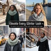 image:imageFunky Junque Infinity Scarf for Women  Oversized Chunky Winter Scarf Colorful Fall Scarves Soft Sweater Wrap Cozy StyleWinter Mint