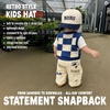 image:imageFunky Junque Kids 2 Tone Trucker Snapback Hat for Baby Toddler amp Children  Soft Cotton Trucker Hat with Adjustable Snapback Everyday Play and Gifting Funny Toddler Hats for KidsBubs  NavyBeige