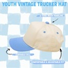 image:imageFunky Junque Kids 2 Tone Trucker Snapback Hat for Baby Toddler amp Children  Soft Cotton Trucker Hat with Adjustable Snapback Everyday Play and Gifting Funny Toddler Hats for KidsLight BlueBeige