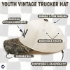 image:imageFunky Junque Kids 2 Tone Trucker Snapback Hat for Baby Toddler amp Children  Soft Cotton Trucker Hat with Adjustable Snapback Everyday Play and Gifting Funny Toddler Hats for KidsFeral  Wood CamoBeige
