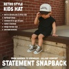 image:imageFunky Junque Kids 2 Tone Trucker Snapback Hat for Baby Toddler amp Children  Soft Cotton Trucker Hat with Adjustable Snapback Everyday Play and Gifting Funny Toddler Hats for KidsCertified Mamas Boy  BrownBeige