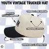 image:imageFunky Junque Kids 2 Tone Trucker Snapback Hat for Baby Toddler amp Children  Soft Cotton Trucker Hat with Adjustable Snapback Everyday Play and Gifting Funny Toddler Hats for KidsPunk  BlackBeige