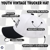 image:imageFunky Junque Kids 2 Tone Trucker Snapback Hat for Baby Toddler amp Children  Soft Cotton Trucker Hat with Adjustable Snapback Everyday Play and Gifting Funny Toddler Hats for KidsCool It Cowboy  BlackWhite