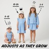 image:imageFunky Junque Kids 2 Tone Trucker Snapback Hat for Baby Toddler amp Children  Soft Cotton Trucker Hat with Adjustable Snapback Everyday Play and Gifting Funny Toddler Hats for KidsProfessional Yapper  Light BlueBeige