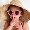 image:imageFunky Junque Kids Sunglasses UV Protection Toddler Shades  Lightweight kids sunglasses with UV protection for swimming surfing kayaking beach days amp summer play2 Pack Round Light Pink  Beige