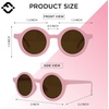 image:imageFunky Junque Kids Sunglasses UV Protection Toddler Shades  Lightweight kids sunglasses with UV protection for swimming surfing kayaking beach days amp summer play2 Pack Round Light Pink  Beige
