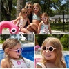 image:imageFunky Junque Kids Sunglasses UV Protection Toddler Shades  Lightweight kids sunglasses with UV protection for swimming surfing kayaking beach days amp summer play2 Pack Round Light Pink  Beige
