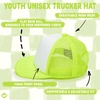 image:imageFunky Junque Kids Trucker Hat Toddler Boys amp Girls Flat Brim Baseball Cap  Mesh Trucker Hat with Adjustable Snapback Everyday Play and Gifting Toddler Baseball Caps for KidsNeon YellowWhite