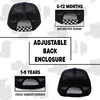 image:imageFunky Junque Kids Trucker Hat Toddler Boys amp Girls Flat Brim Baseball Cap  Mesh Trucker Hat with Adjustable Snapback Everyday Play and Gifting Toddler Baseball Caps for KidsCheckerNavy Faux Leather Brim