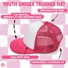 image:imageFunky Junque Kids Trucker Hat Toddler Boys amp Girls Flat Brim Baseball Cap  Mesh Trucker Hat with Adjustable Snapback Everyday Play and Gifting Toddler Baseball Caps for KidsHot PinkWhite