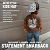 image:imageFunky Junque Kids Trucker Hat Toddler Boys amp Girls Flat Brim Baseball Cap  Mesh Trucker Hat with Adjustable Snapback Everyday Play and Gifting Toddler Baseball Caps for KidsConstruction Print