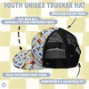 image:imageFunky Junque Kids Trucker Hat Toddler Boys amp Girls Flat Brim Baseball Cap  Mesh Trucker Hat with Adjustable Snapback Everyday Play and Gifting Toddler Baseball Caps for KidsConstruction Print
