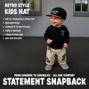 image:imageFunky Junque Kids Trucker Hat Toddler Boys amp Girls Flat Brim Baseball Cap  Mesh Trucker Hat with Adjustable Snapback Everyday Play and Gifting Toddler Baseball Caps for KidsCool Kids Club  BlackFaux Leather Brim