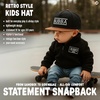 image:imageFunky Junque Kids Trucker Hat Toddler Boys amp Girls Flat Brim Baseball Cap  Mesh Trucker Hat with Adjustable Snapback Everyday Play and Gifting Toddler Baseball Caps for KidsBubba  BlackFaux Leather