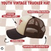 image:imageFunky Junque Kids Trucker Hat Toddler Boys amp Girls Flat Brim Baseball Cap  Mesh Trucker Hat with Adjustable Snapback Everyday Play and Gifting Toddler Baseball Caps for KidsEasy Tiger  BeigeBrown