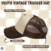 image:imageFunky Junque Kids Trucker Hat Toddler Boys amp Girls Flat Brim Baseball Cap  Mesh Trucker Hat with Adjustable Snapback Everyday Play and Gifting Toddler Baseball Caps for KidsBeigeBrown