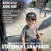 image:imageFunky Junque Kids Trucker Hat Toddler Boys amp Girls Flat Brim Baseball Cap  Mesh Trucker Hat with Adjustable Snapback Everyday Play and Gifting Toddler Baseball Caps for KidsFeral  Black  Checker Brim